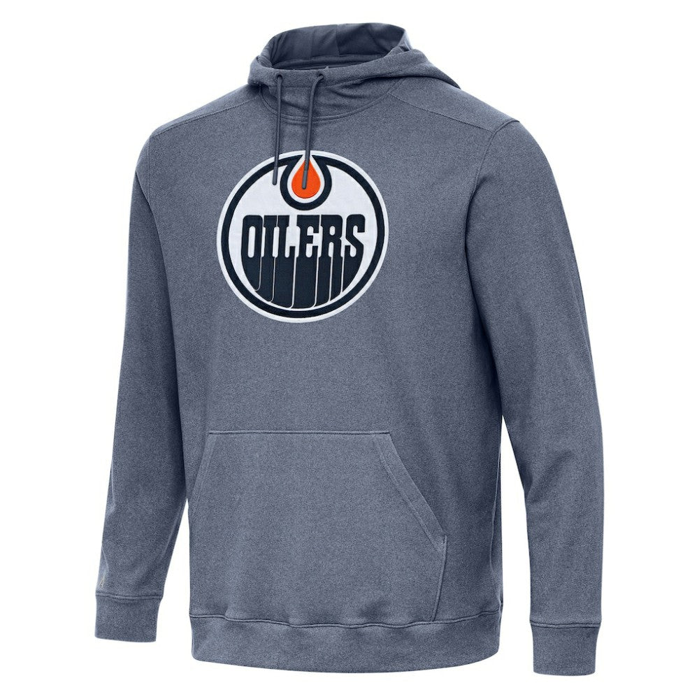 Edmonton Oilers Antigua Cloud Pullover Hoodie - Heather Navy | NHL on sale