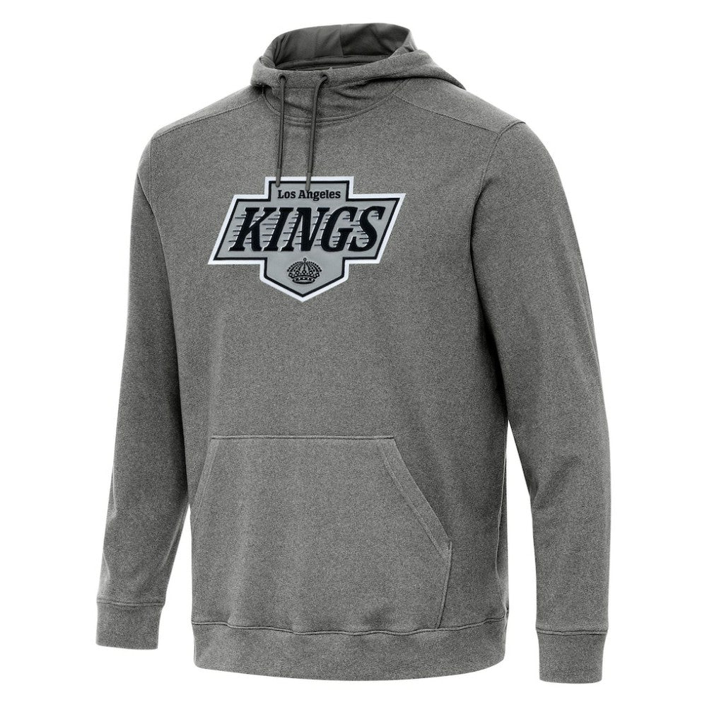 Los Angeles Kings Antigua Cloud Pullover Hoodie - Heather Black | NHL Lifestyle