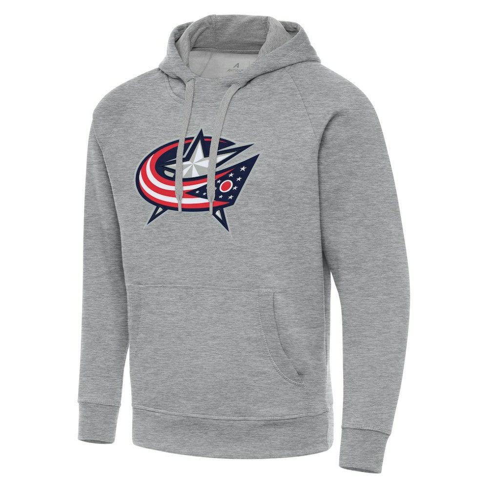 Columbus Blue Jackets Antigua Big & Tall Victory Pullover Hoodie - Heather Gray | NHL on sale