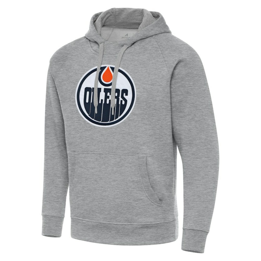 Edmonton Oilers Antigua Big & Tall Victory Pullover Hoodie - Heather Gray | NHL discount