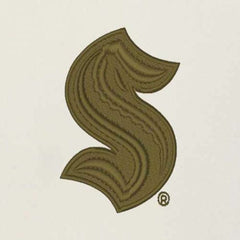Seattle Kraken Antigua Intrepid Sand Raglan Long Sleeve Hoodie T-Shirt - Cream/Olive | NHL near me