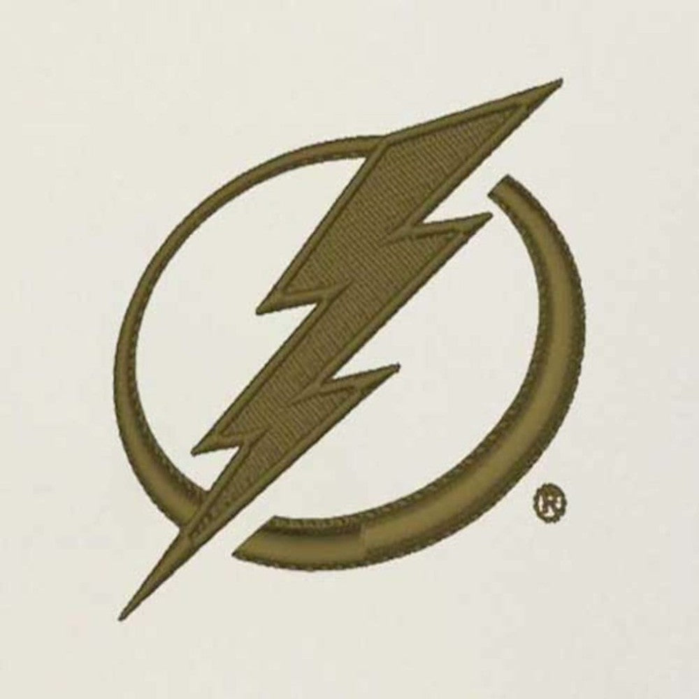 Tampa Bay Lightning Antigua Intrepid Sand Raglan Long Sleeve Hoodie T-Shirt - Cream/Olive | NHL on sale
