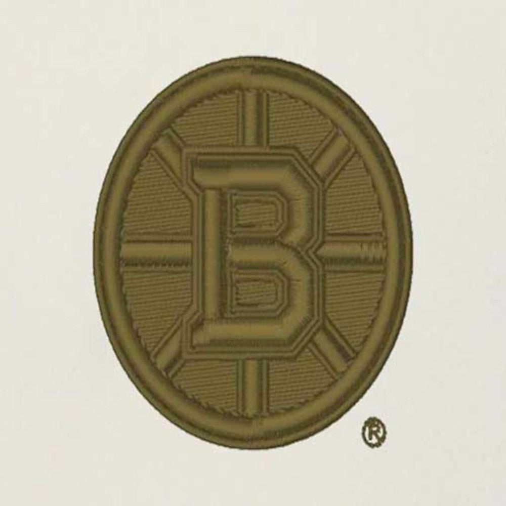 Boston Bruins Antigua Intrepid Sand Raglan Long Sleeve Hoodie T-Shirt - Cream/Olive | NHL on sale