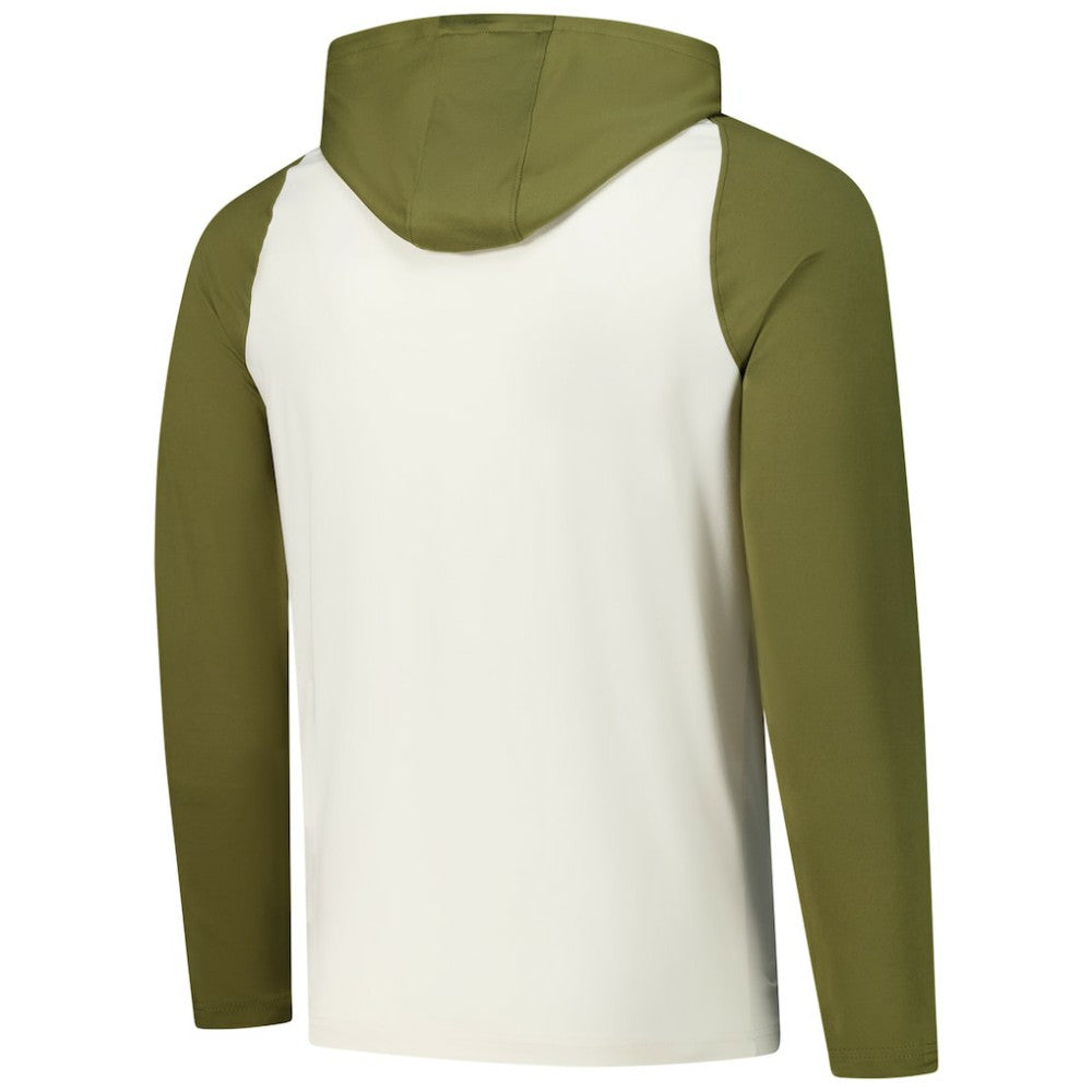 Columbus Blue Jackets Antigua Intrepid Sand Raglan Long Sleeve Hoodie T-Shirt - Cream/Olive | NHL discount