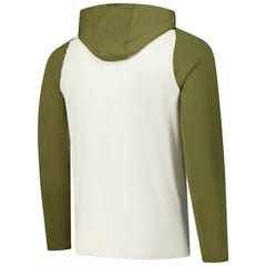 Columbus Blue Jackets Antigua Intrepid Sand Raglan Long Sleeve Hoodie T-Shirt - Cream/Olive | NHL discount