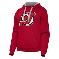 New Jersey Devils Antigua Women's Victory Pullover Hoodie - Red | NHL Clearance