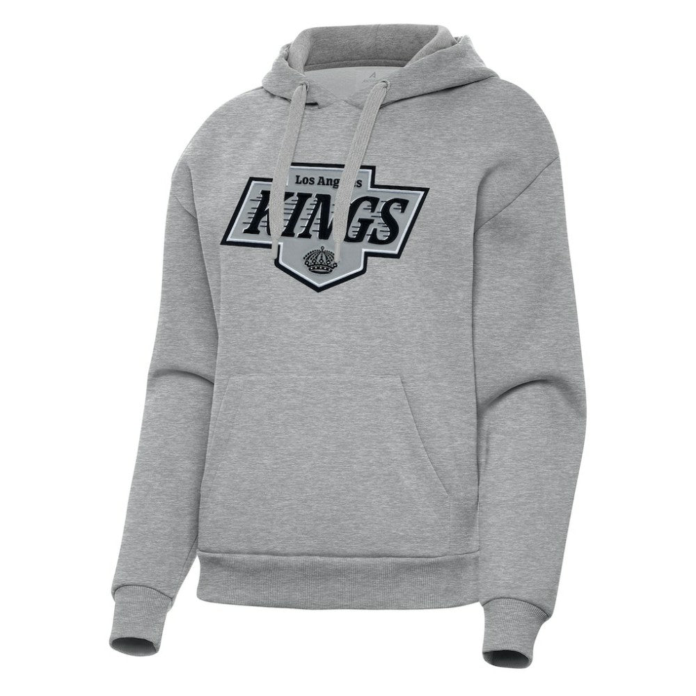 Los Angeles Kings Antigua Women's Victory Pullover Hoodie - Heather Gray | NHL Clearance