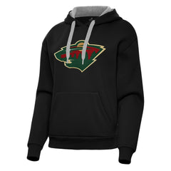 Minnesota Wild Antigua Women's Victory Pullover Hoodie - Black | NHL sale