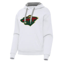 Minnesota Wild Antigua Women's Victory Pullover Hoodie - White | NHL near me