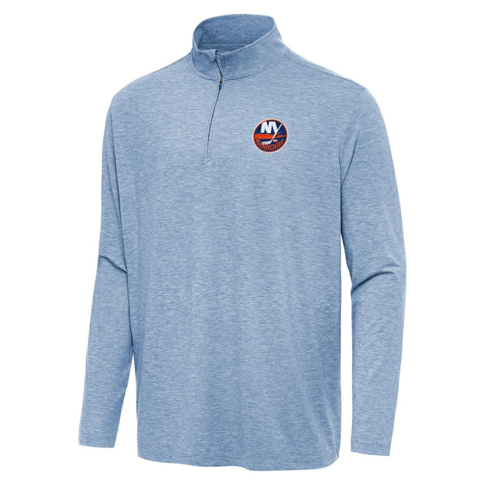 New York Islanders Antigua Hunk Quarter-Zip Top - Heather Aqua | NHL on sale