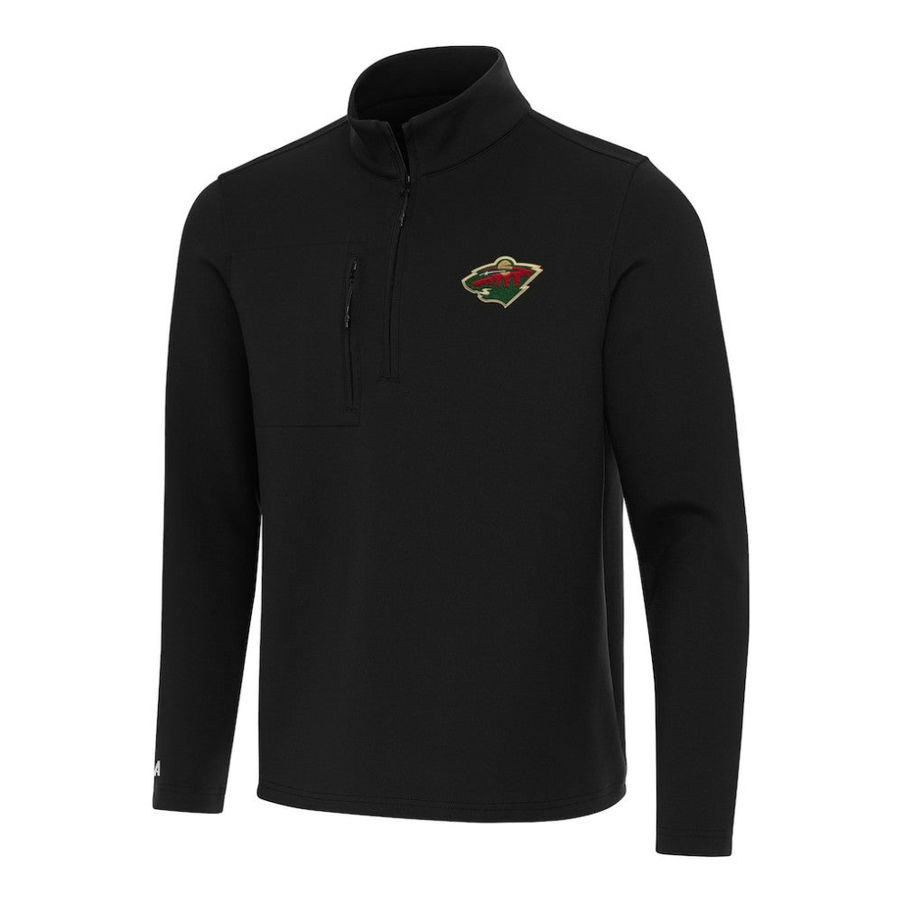 Minnesota Wild Antigua Insider Quarter-Zip Top - Black | NHL on sale