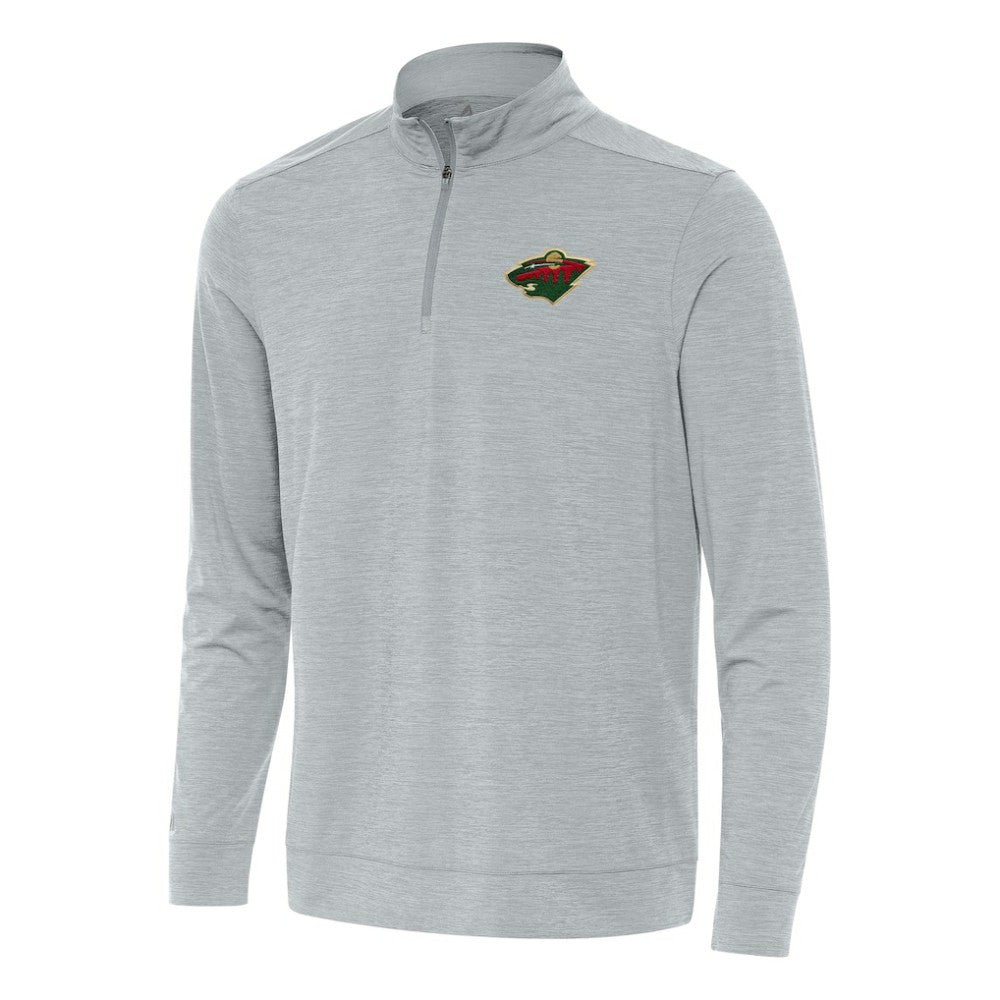 Minnesota Wild Antigua Bright Quarter-Zip Top - Heather Gray | NHL on sale