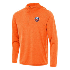 New York Islanders Antigua Tidy Quarter-Zip Hoodie - Heather Orange | NHL Clearance