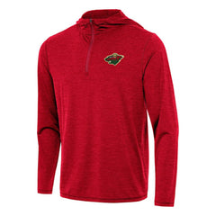 Minnesota Wild Antigua Tidy Quarter-Zip Hoodie - Heather Red | NHL sale