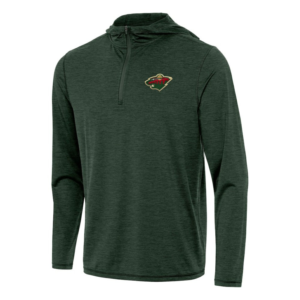 Minnesota Wild Antigua Tidy Quarter-Zip Hoodie - Hunter Green | NHL discount