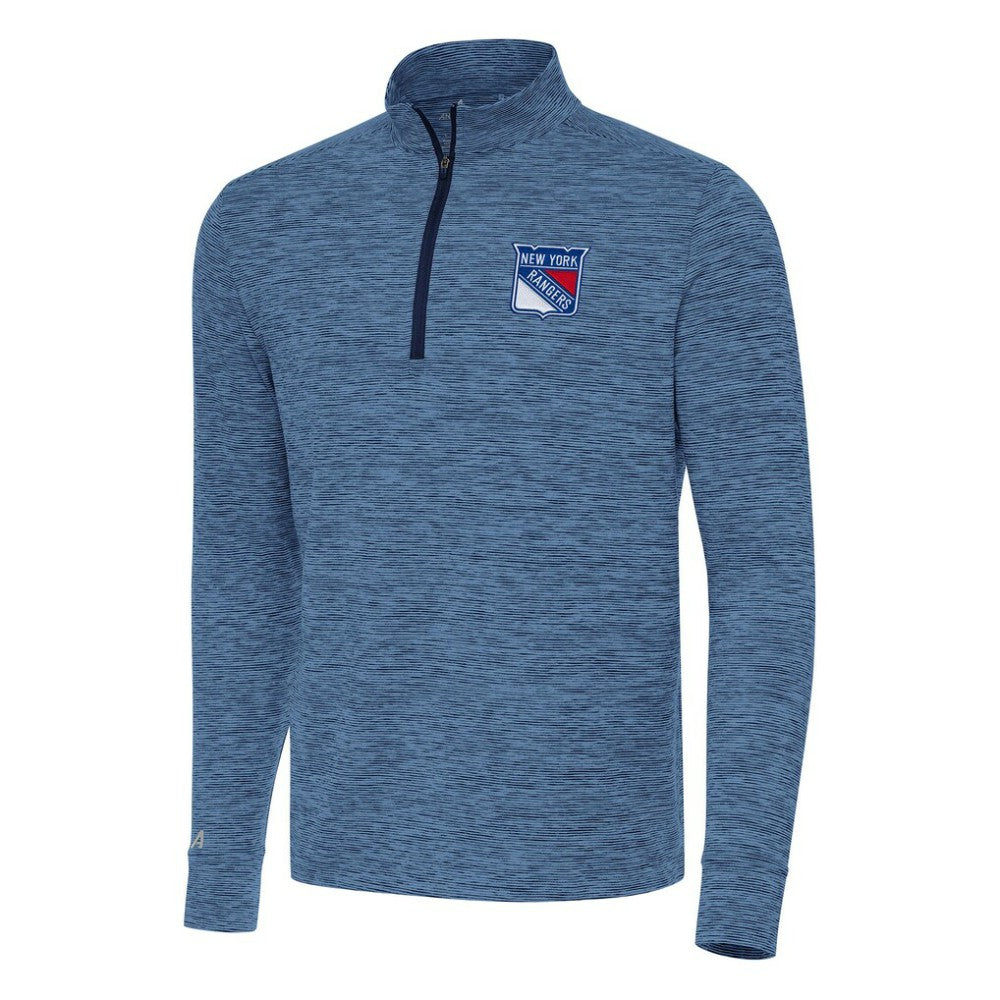 New York Rangers Antigua Cause Quarter-Zip Top - Heather Navy | NHL Lifestyle