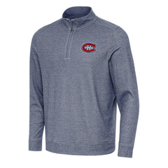 Montreal Canadiens Antigua Subtle Quarter-Zip Sweatshirt - Heather Navy | NHL sale