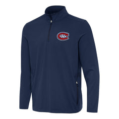 Montreal Canadiens Antigua Perilous Quarter-Zip Sweatshirt - Navy | NHL Clearance