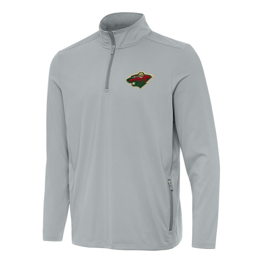Minnesota Wild Antigua Perilous Quarter-Zip Sweatshirt - Gray | NHL near me