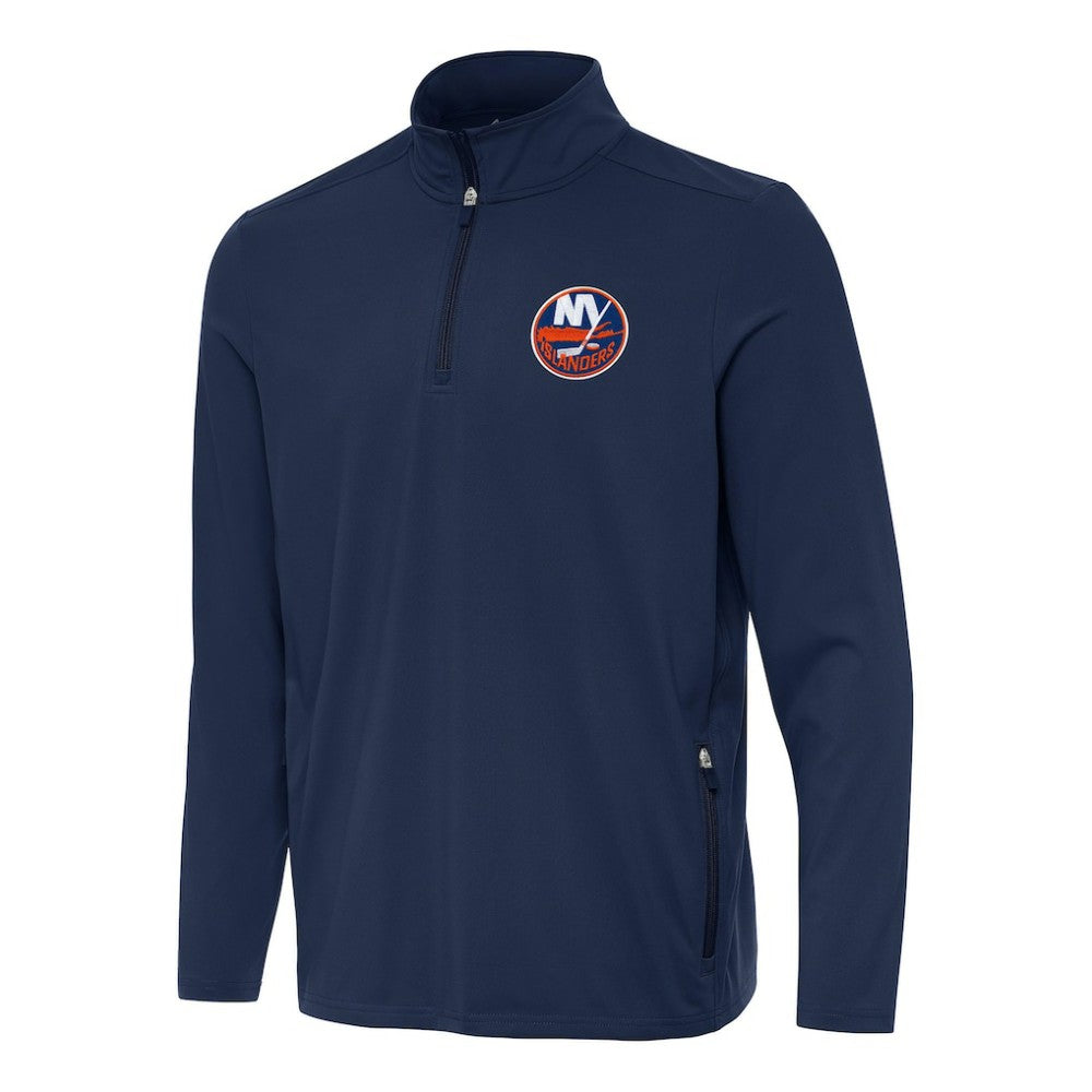 New York Islanders Antigua Perilous Quarter-Zip Sweatshirt - Navy | NHL Lifestyle