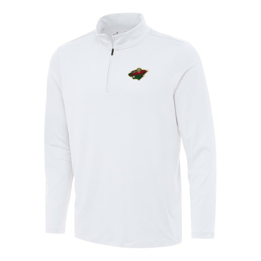 Minnesota Wild Antigua Reprocess Quarter-Zip Top - White | NHL on sale