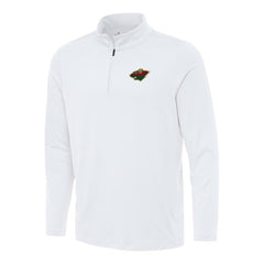 Minnesota Wild Antigua Reprocess Quarter-Zip Top - White | NHL on sale