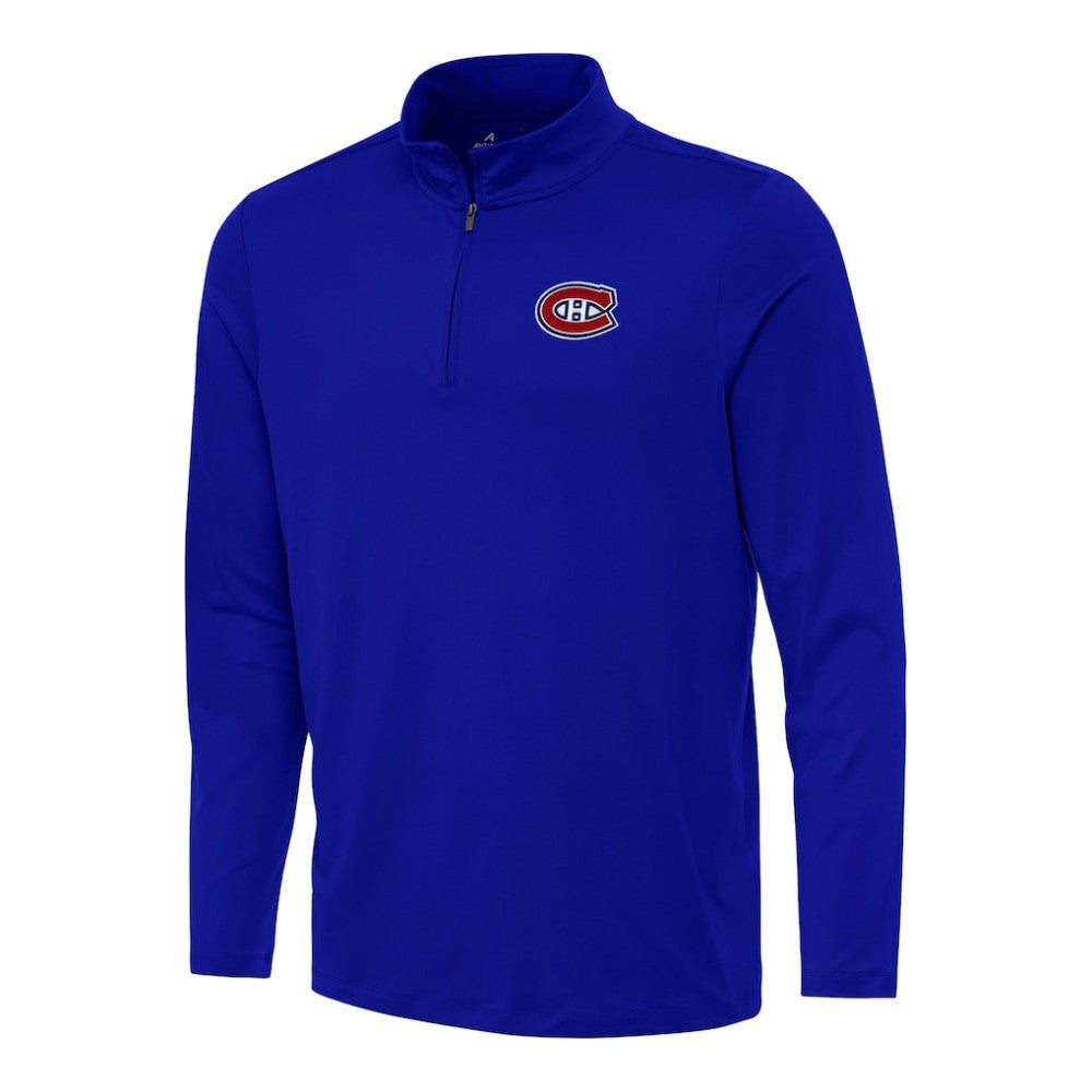 Montreal Canadiens Antigua Reprocess Quarter-Zip Top - Royal | NHL Lifestyle