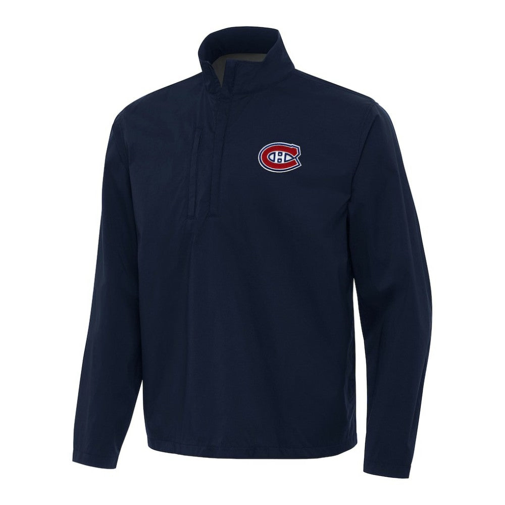 Montreal Canadiens Antigua Brisk Quarter-Zip Windbreaker - Navy | NHL Lifestyle