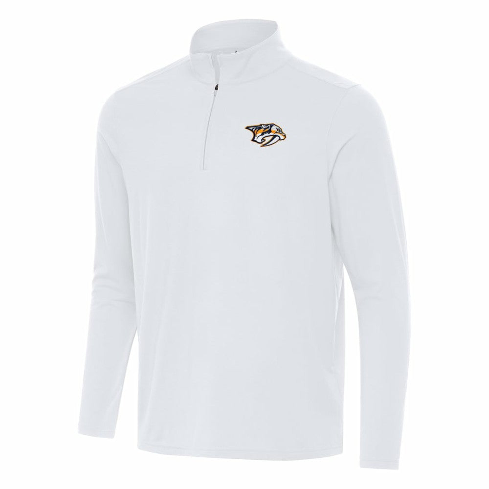 Nashville Predators Antigua Intent Quarter-Zip Top - White | NHL online