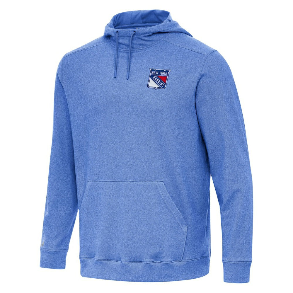 New York Rangers Antigua Cloud Pullover Hoodie - Heather Royal | NHL Lifestyle