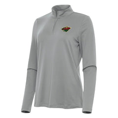 Minnesota Wild Antigua Women's Reprocess Quarter-Zip Top - Gray | NHL online