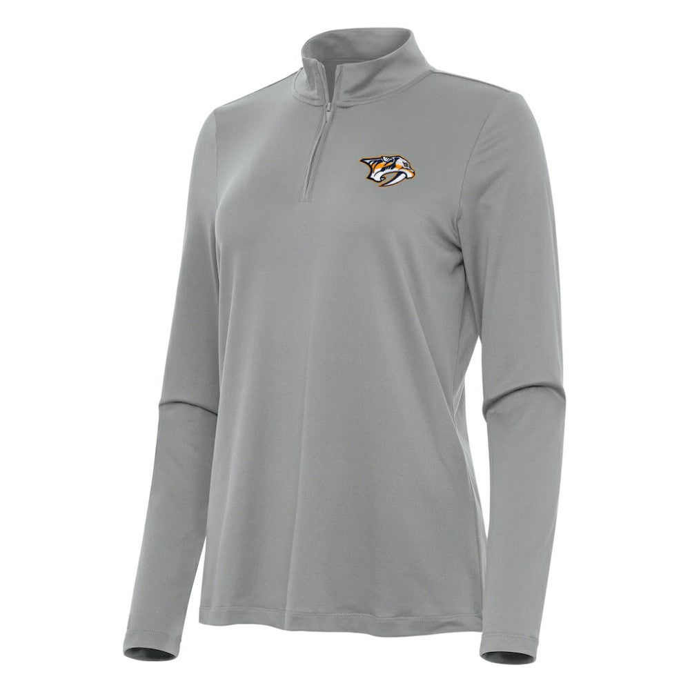 Nashville Predators Antigua Women's Reprocess Quarter-Zip Top - Gray | NHL online