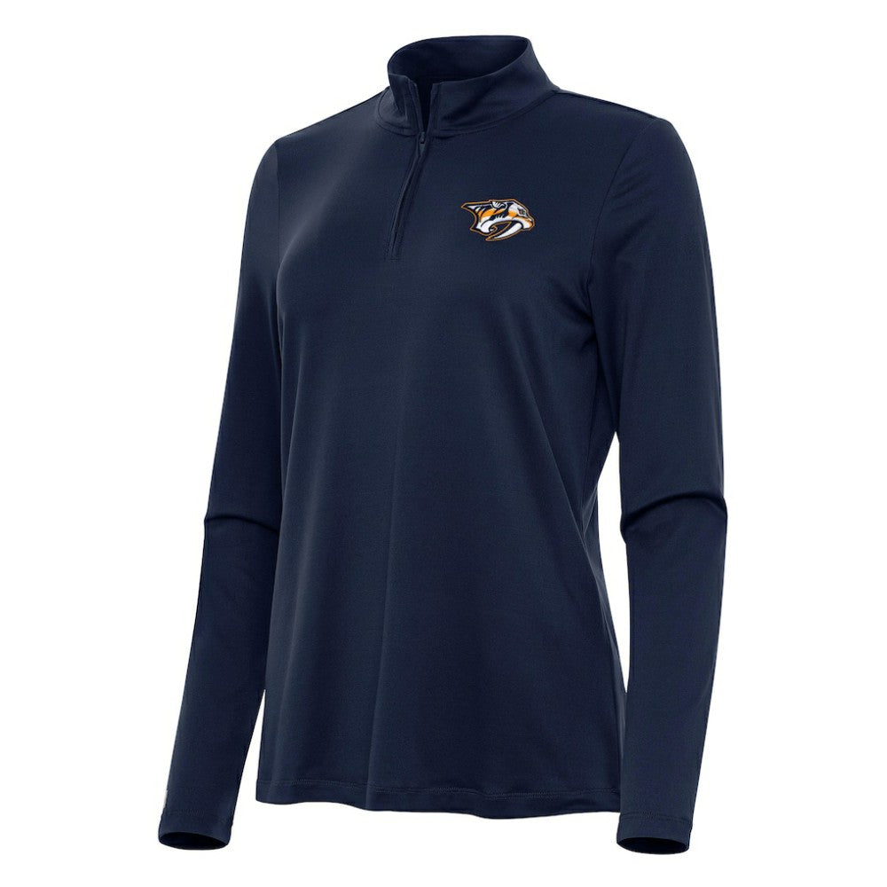 Nashville Predators Antigua Women's Reprocess Quarter-Zip Top - Navy | NHL sale