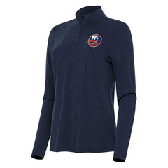 New York Islanders Antigua Women's Bright Quarter-Zip Top - Heather Navy | NHL Clearance