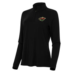 Minnesota Wild Antigua Women's Intent Quarter-Zip Top - Black | NHL online