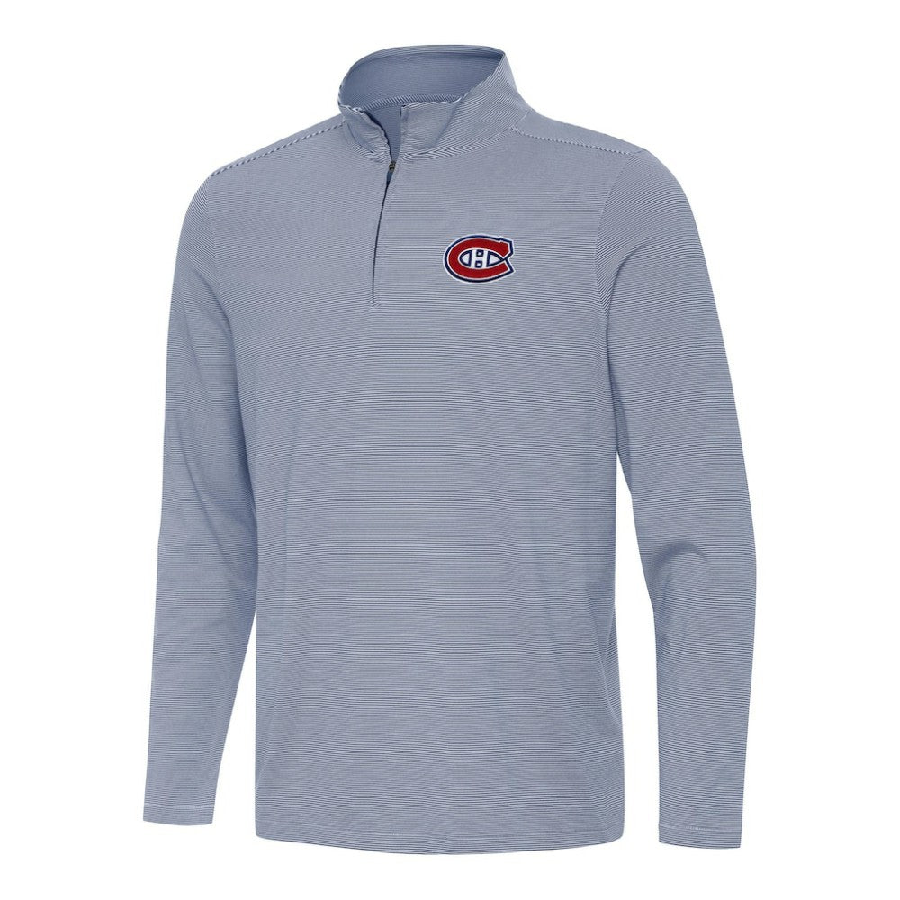 Montreal Canadiens Antigua Twine Quarter-Zip Top - Navy | NHL discount