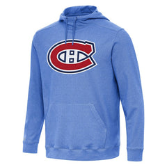 Montreal Canadiens Antigua Cloud Pullover Hoodie - Heather Royal | NHL Clearance