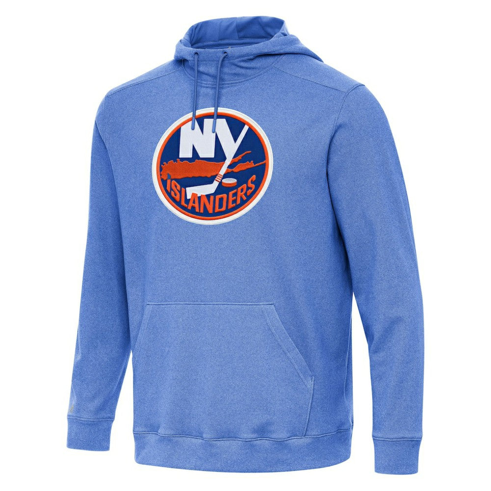 New York Islanders Antigua Cloud Pullover Hoodie - Heather Royal | NHL Lifestyle