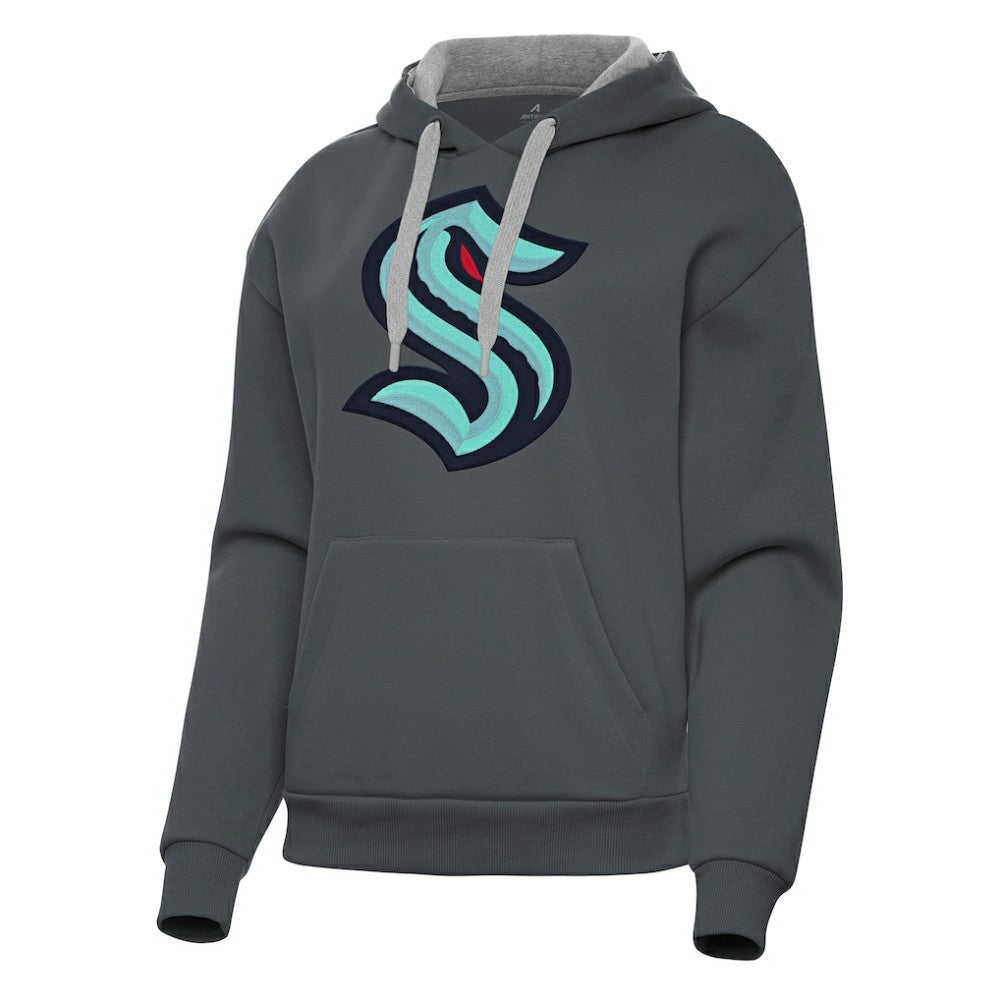 Seattle Kraken Antigua Women's Victory Pullover Hoodie - Charcoal | NHL sale