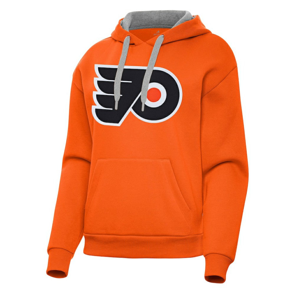 Philadelphia Flyers Antigua Women's Victory Pullover Hoodie - Orange | NHL Clearance