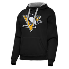 Pittsburgh Penguins Antigua Women's Victory Pullover Hoodie - Black | NHL near me