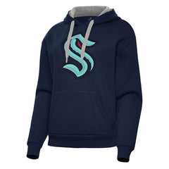 Seattle Kraken Antigua Women's Victory Pullover Hoodie - Deep Sea Blue | NHL on sale