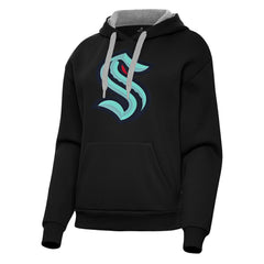 Seattle Kraken Antigua Women's Victory Pullover Hoodie - Black | NHL discount