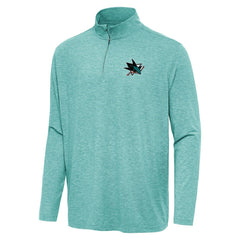 San Jose Sharks Antigua Hunk Quarter-Zip Top - Heather Aqua | NHL online