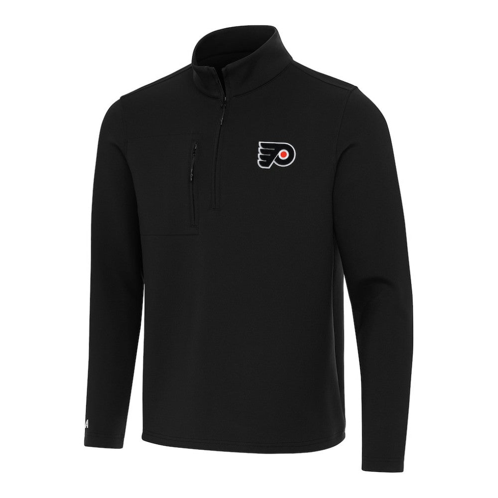 Philadelphia Flyers Antigua Insider Quarter-Zip Top - Black | NHL Clearance