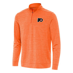 Philadelphia Flyers Antigua Bright Quarter-Zip Top - Heather Orange | NHL Clearance