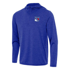New York Rangers Antigua Tidy Quarter-Zip Hoodie - Heather Royal | NHL Clearance