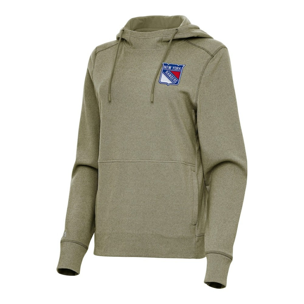 New York Rangers Antigua Women's Justice Pullover Hoodie - Olive | NHL on sale