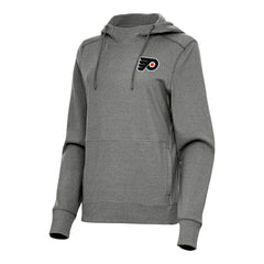 Philadelphia Flyers Antigua Women's Justice Pullover Hoodie - Heather Black | NHL near me