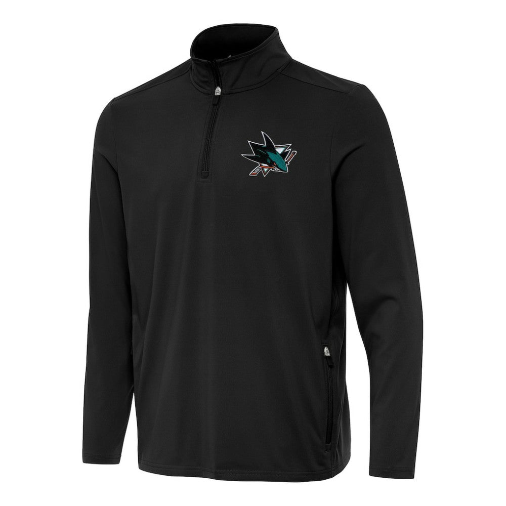 San Jose Sharks Antigua Perilous Quarter-Zip Sweatshirt - Black | NHL discount